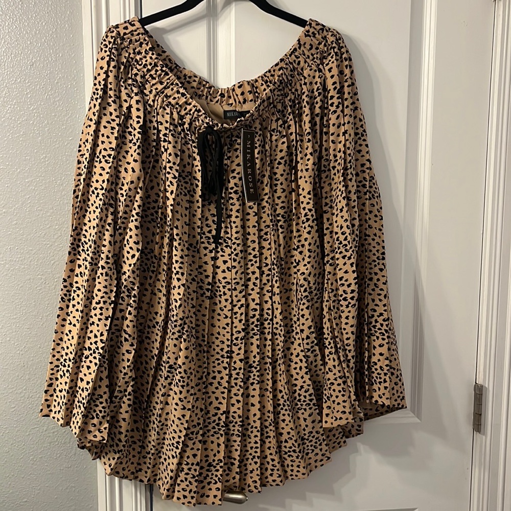 Lined rayon pleated skirt NWT